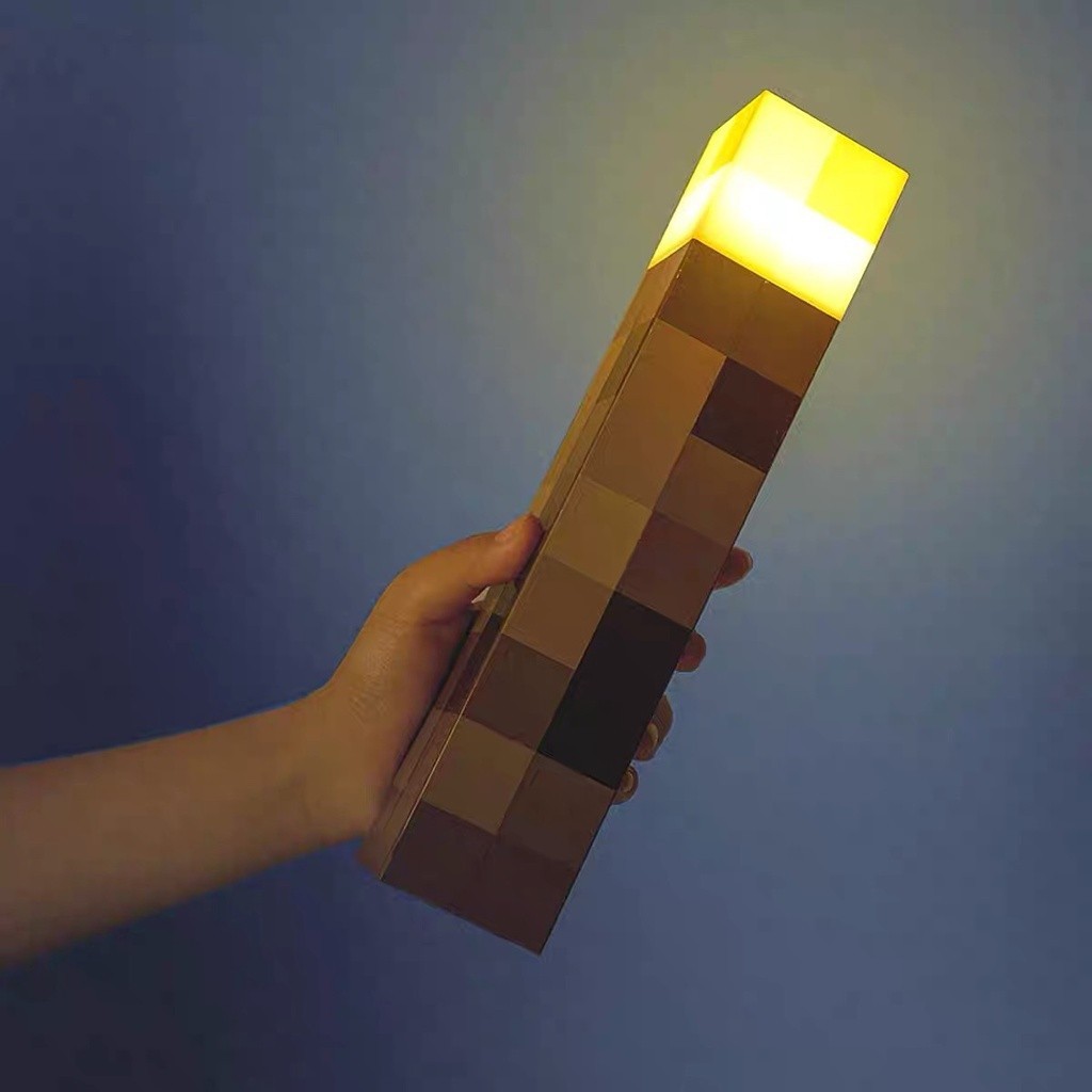 【臺灣優選】我的世界Minecraft掛牆火把燈火炬變色光劍水瓶礦石發光夜燈週邊玩具禮物小夜燈掛件可發聲亮燈拚裝DIY
