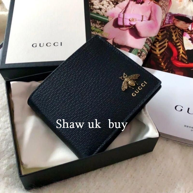 精品二手 Gucci 古馳 Animalier 經典 蜜蜂 短款8卡 皮夾 短夾 錢包 卡包 523664 鈔票夾