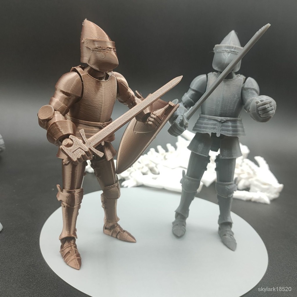 模型ins中世紀騎士盔甲 3D打印桌麵兵人手辦全身全套diy手工正版機械恐怖 V1PQ