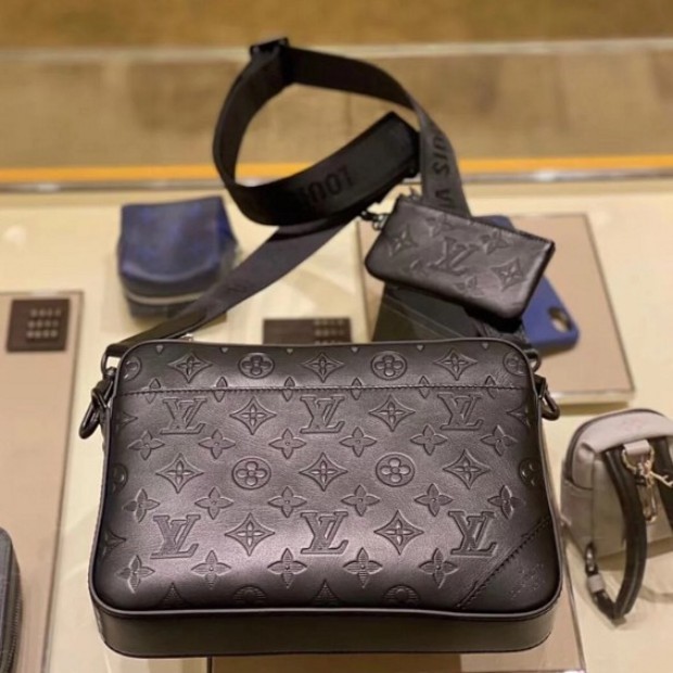 二手現貨 LOUIS VUITTON 路易威登 DUO郵差包 公事包 單肩包 斜挎包 牛皮手提包 M69827