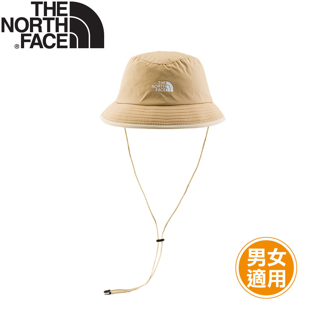 【The North Face 防潑水漁夫帽《卡其》】86RY/男女款/防水透氣防曬漁夫帽
