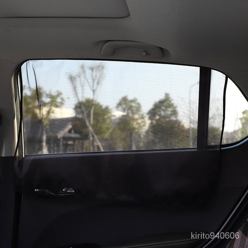 汽車遮陽簾 通用款 廠傢定製汽車車窗遮陽簾磁吸式車載防曬隔熱遮陽擋網紗磁鐵車窗簾 KWRR