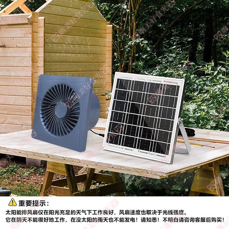 可開發票📝直流太陽能12V圓孔排氣扇家用窗式排風扇圓形抽風機衛生間換氣扇✏️嗨美好食光