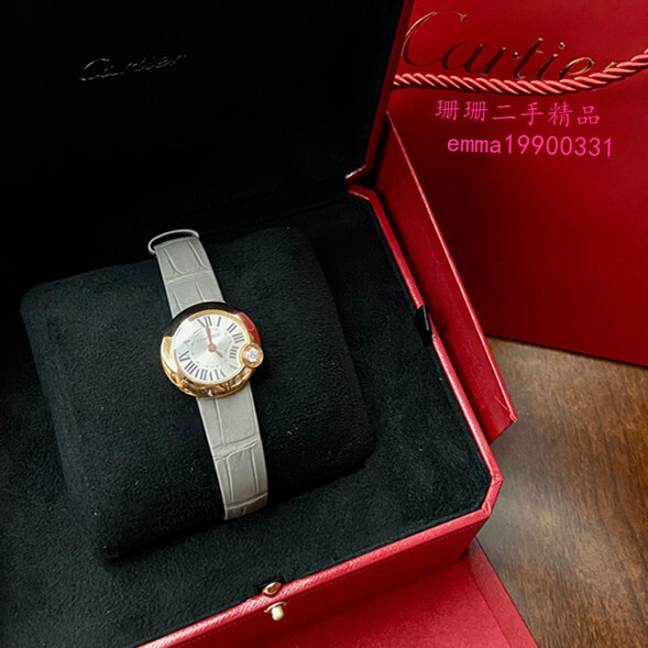 二手 Cartier 卡地亞 女士腕錶 白氣球 26mm 鑽石 18K玫瑰金手錶 石英錶 WGBL0004 現貨免運