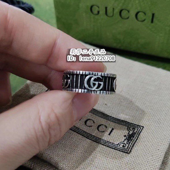 現貨正品 GUCCI 古馳 925純銀戒指 雙G純銀復古戒指 指環 對戒 情侶款 551899