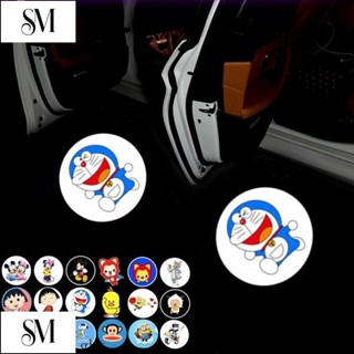 車門投影燈 汽車投影燈車用迎賓燈適用Mickey Mouse Doraemon Sakura Momoko Snoopy
