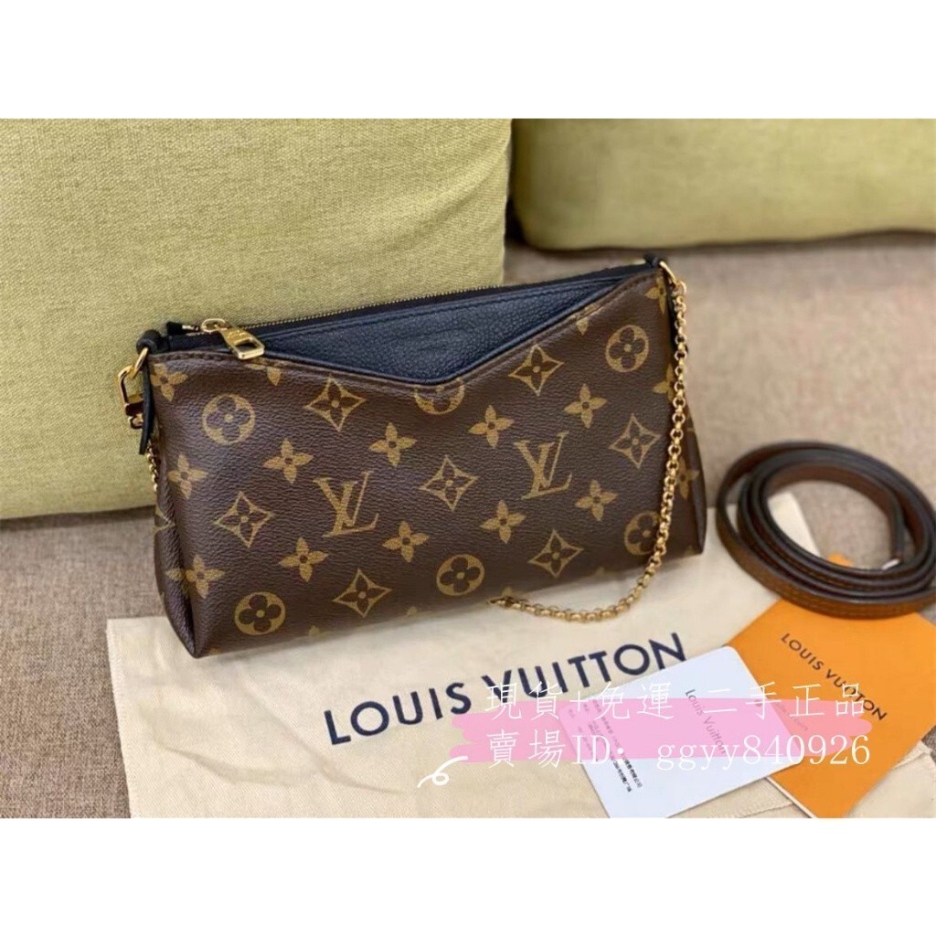 精品二手 LV 路易威登 pallas clutch 經典老花 M41639 黑色 傳奇包 鏈條包 單肩包 斜挎包