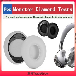 適用於 Monster Diamond Tears 耳罩 耳機罩 耳機套 替換耳套 頭戴式耳機保護套 海綿墊