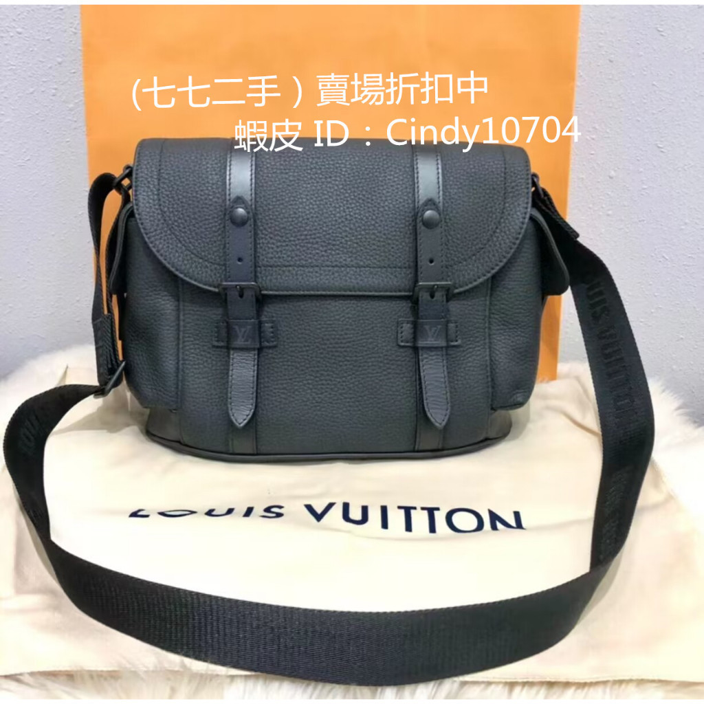 二手 LV 路易威登 CHRISTOPHER 郵差包 單肩包 斜挎包 男款 黑色 M58476