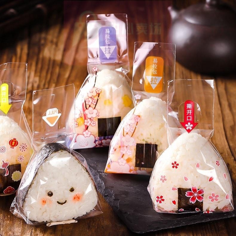 【優選】飯糰 包裝袋 日式飯糰袋子 日式 三角飯糰 包裝袋 壽司包裝紙 海苔 模具 可愛打包袋 可加熱