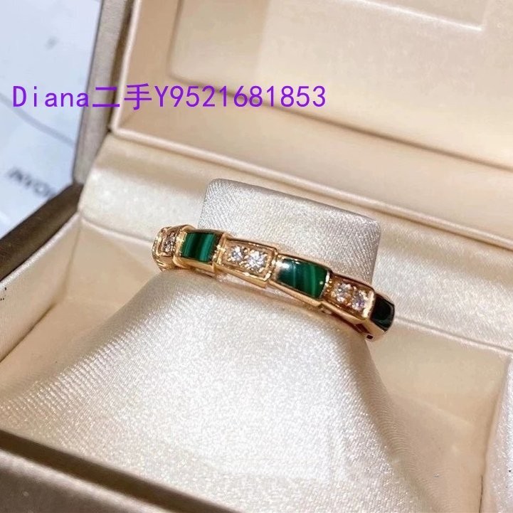 二手精品BVLGARI 寶格麗 蛇骨戒指 SERPRNTI 18K玫瑰金戒指 AN858752