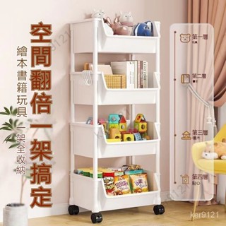 抖音新品簡易書架 置物架 小推車 書櫃 書架 收納架 層架 落地架 移動書架 推車 書桌收納 收納桌子 收納櫃