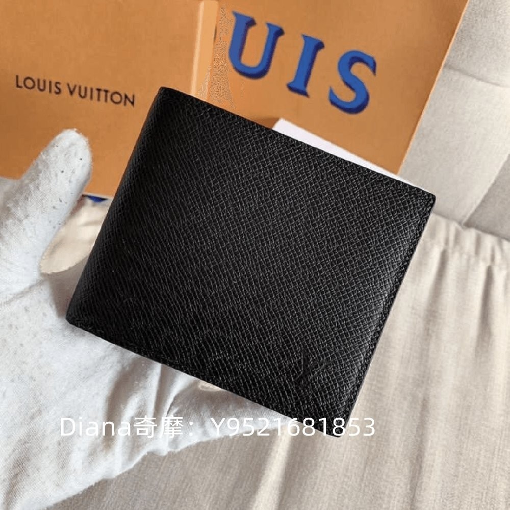 二手精品LV 路易威登 M62045黑 AMERIGO 男士錢包 卡夾 皮夾 證件夾