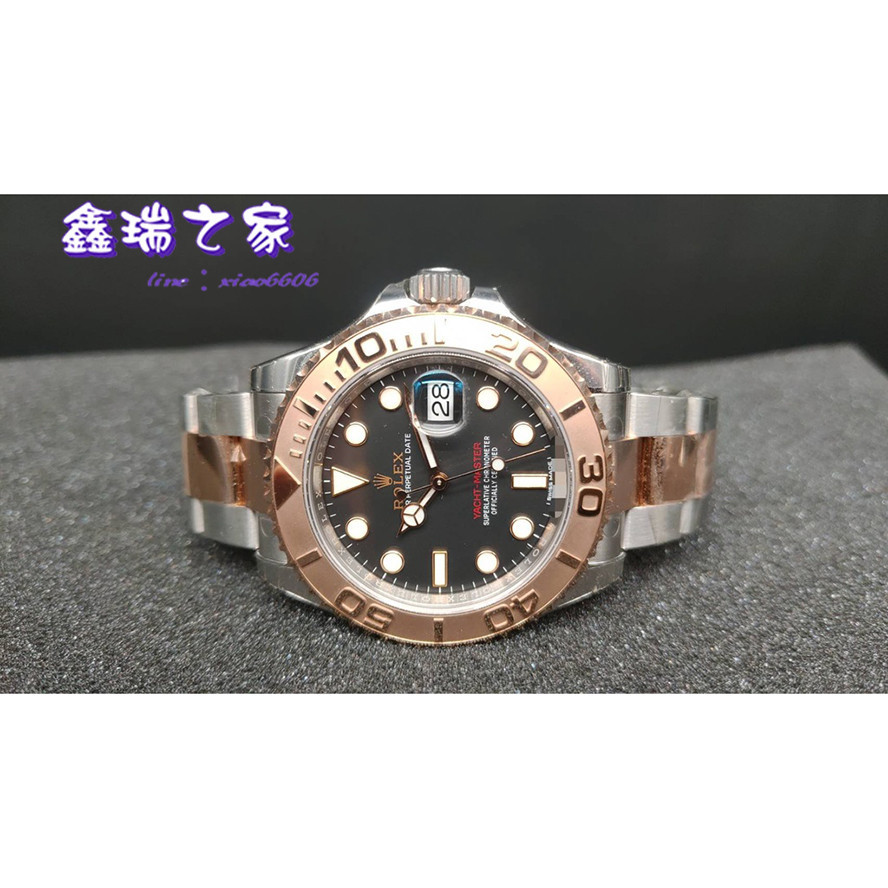 ROLEX 勞力士 40mm遊艇名仕116621黑色面盤 不鏽鋼+18k永恆玫瑰金 半金款 防水100米自動上鍊3135