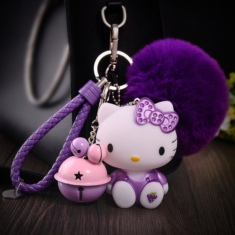 KT 貓 鑰匙扣 凱蒂 kitty 貓咪 掛飾 創意 汽車 鑰匙圈 生日 小禮品 包掛件 女