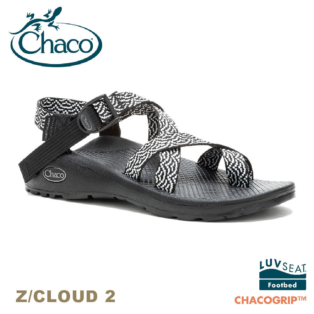 【CHACO 美國 女 Z/CLOUD 涼鞋-夾腳款《黑白泡泡》】CH-ZLW02HK21/越野舒壓運動涼鞋