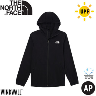 【The North Face 美國 男 抗UV防潑外套 AP《黑》】7WCY/登山/露營/防風/防曬/防潑水/連帽外套