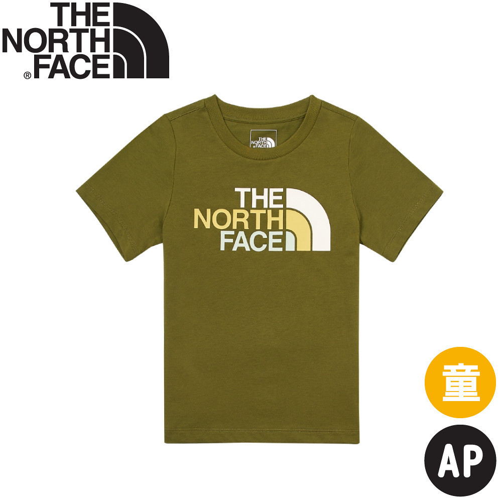 【The North Face 美國 童 短袖T AP《森林綠》】88ME/登山/夏季/出國/短T/純棉