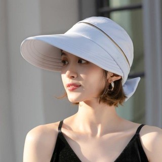[Jaylee]帽子女韓版夏天遮陽帽遮臉防紫外線運動大沿太陽帽空頂帽 防嗮帽 鴨舌帽女