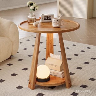 沙髮邊幾客廳邊桌實木小圓桌簡約可移動小茶幾陽臺小茶桌床頭方幾