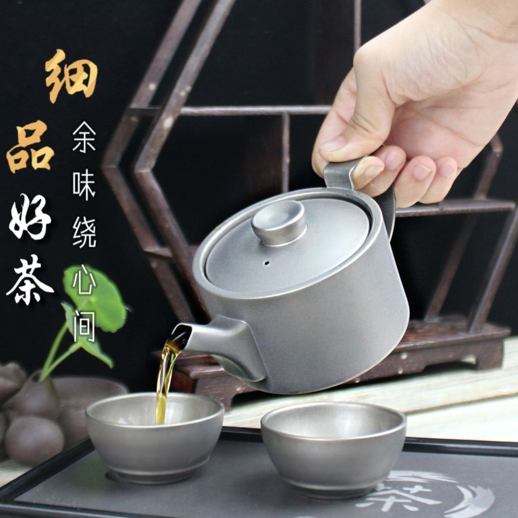 【現貨】純鈦泡茶器全鈦茶具套裝便攜懶人戶外旅行露營家用小號高檔泡茶壺  旅行茶具組 泡茶 泡茶杯 茶具 鈦茶具 旅行茶具