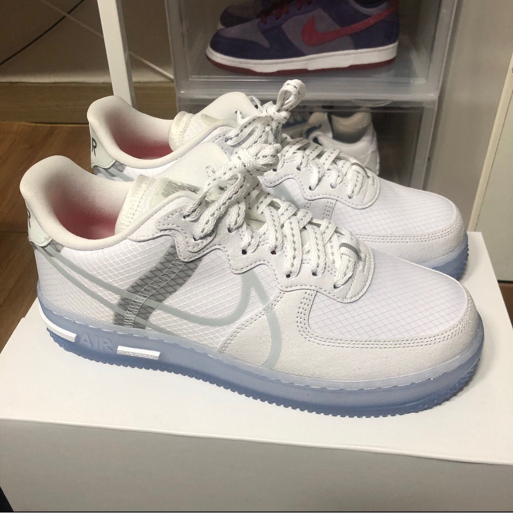 日本正品 Nike Air Force 1 React QS Light Bone 骨白 冰藍 板鞋 CQ8879-10