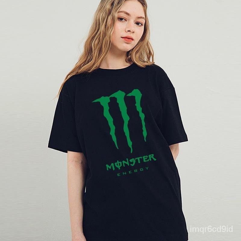 【熱銷】綠色魔爪T恤潮牌Monster能量機車 鬼爪 男女 夏季 純棉 短袖 短袖上衣 運動短袖 休閒短袖