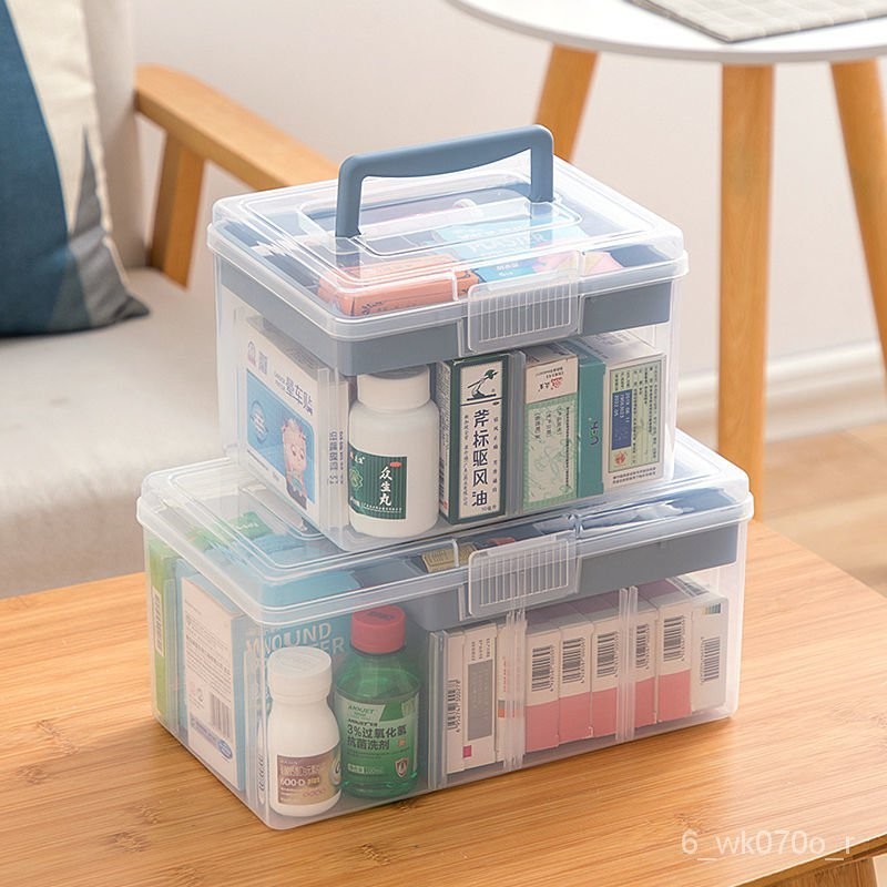【HONGYANG】傢用多功能藥盒醫藥箱大號藥品收納盒分格藥箱子透明塑料醫用箱