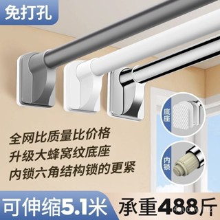 🌈佑佑精選⛱免打孔伸縮桿 不銹鋼晾衣桿 衛生間掛衣桿 窗簾桿 晾衣架 陽臺桿 浴簾桿 超強承重伸縮桿 加長款伸縮桿 U0
