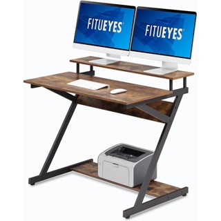 簡約辦公桌鐵木結構電腦桌可定制臥室寫字桌書桌