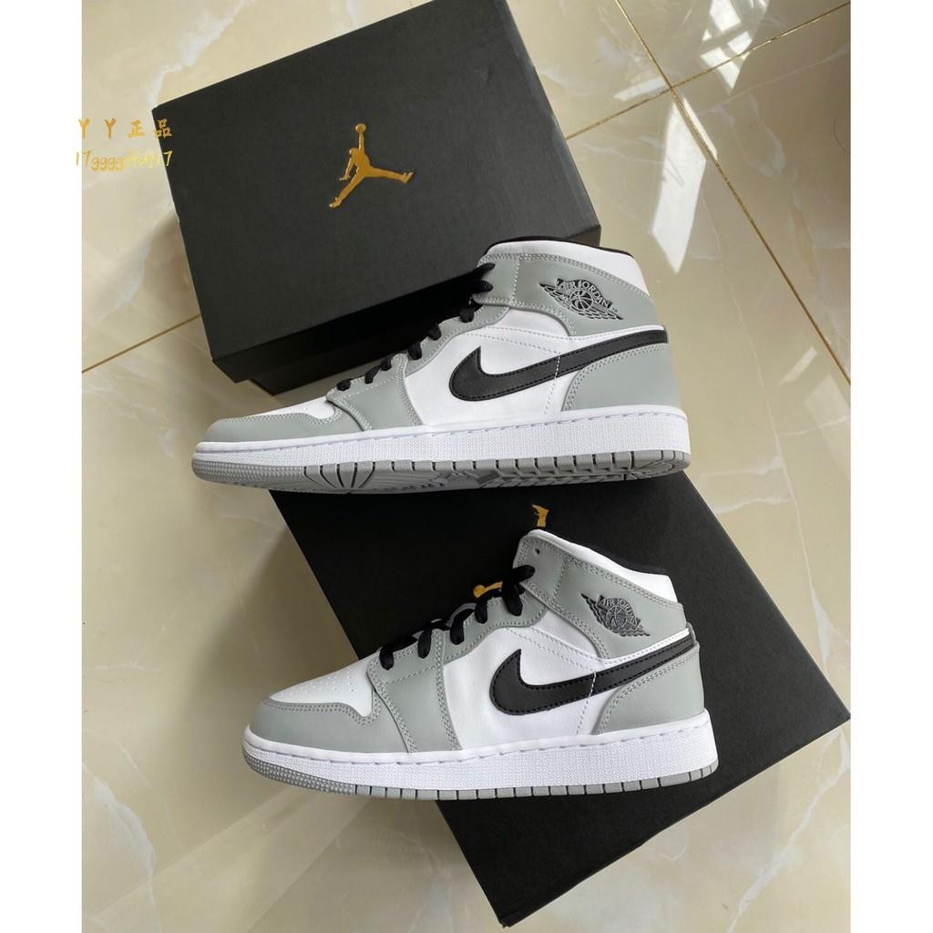 韓國代購 Air Jordan 1 Mid “Light Smoke Grey” 煙灰 小dior 554724-092