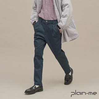 【plain-me】1616 吸濕排汗打褶長褲 (深藍) COP1676 <休閒長褲 長褲 褲子>