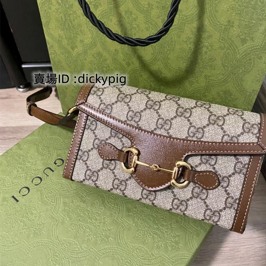 QZ精品店 Gucci 古馳 Horsebit 1955 Mini 699296 單肩斜跨包 盒子包 橫版 手機包 實拍