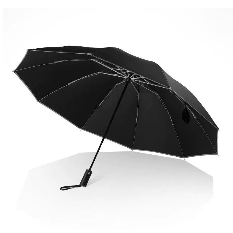自動反嚮傘 折疊大號遮陽傘 男女十骨晴雨兩用黑膠防曬三折雨傘