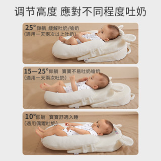 🉐48H出貨 SUNVENO多功能透氣寶寶防吐奶斜坡墊 防溢奶嗆奶新生嬰兒安撫護脊枕頭 躺餵奶神器床