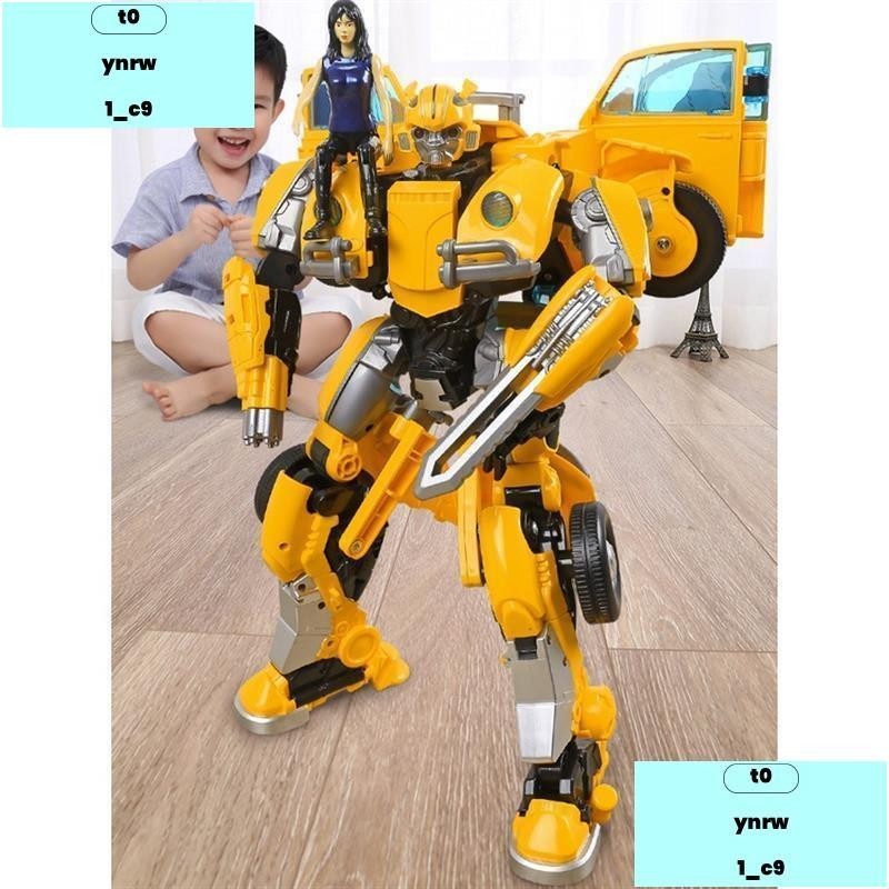 低價促銷：變形金剛 合金 擎天戰士柯博文 大黃蜂 三角龍 機器人模型 手辦變形玩具超大大黃蜂擎天汽車合體機器人模型