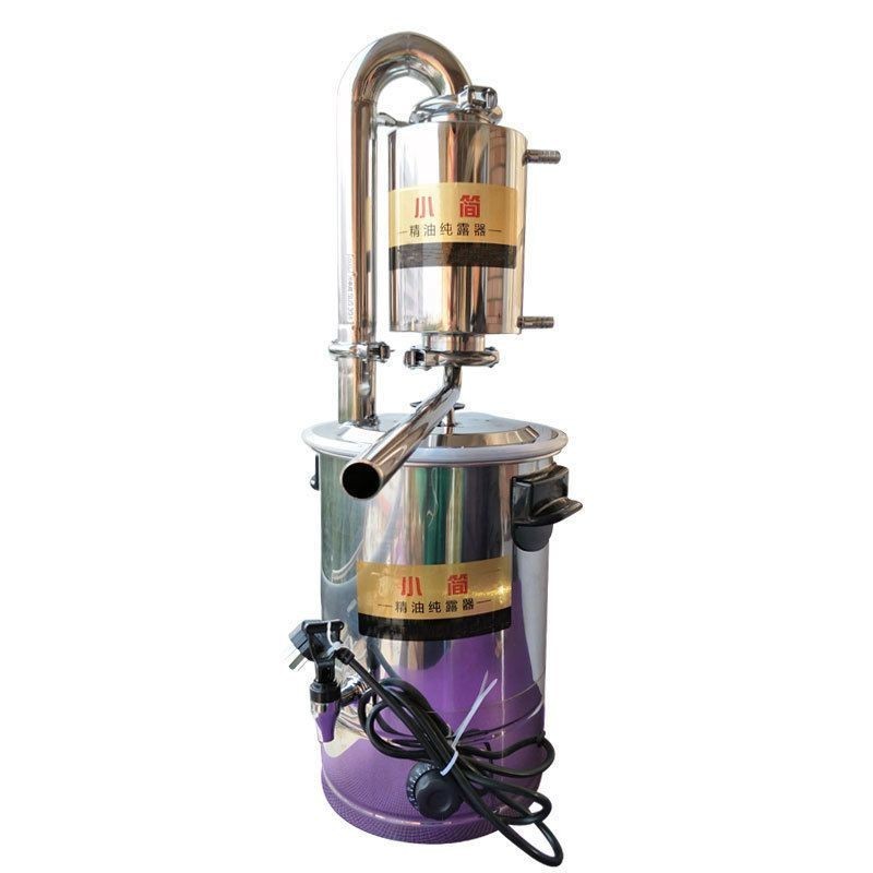 精油提取機器小型玫瑰純露機蒸餾器純露崖柏精油蒸餾機器設備家用 一口榴莲