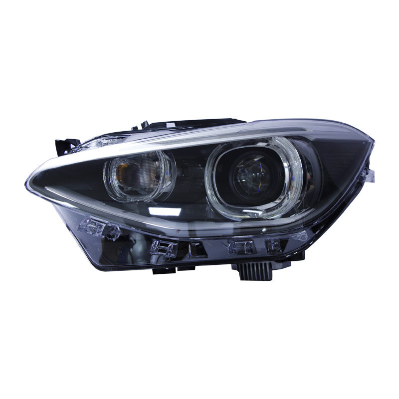 適用于BMW 1系F20大燈總成改裝高配LED天使眼日行燈透鏡氙氣大燈
