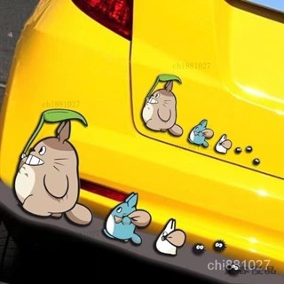 優品👍卡通龍貓車貼 車門貼車窗帖 防水防曬車貼 豆豆龍機車貼電動車帖 PET無殘留易去除貼紙 汽車裝飾 個性動漫貼紙 L