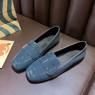 【GL SHOES】女鞋 豆豆鞋娃娃鞋 單鞋 一腳蹬平底鞋 大碼單鞋肥寬腳媽媽豆豆鞋平底瓢鞋樂福鞋女士小皮鞋工作上班鞋子