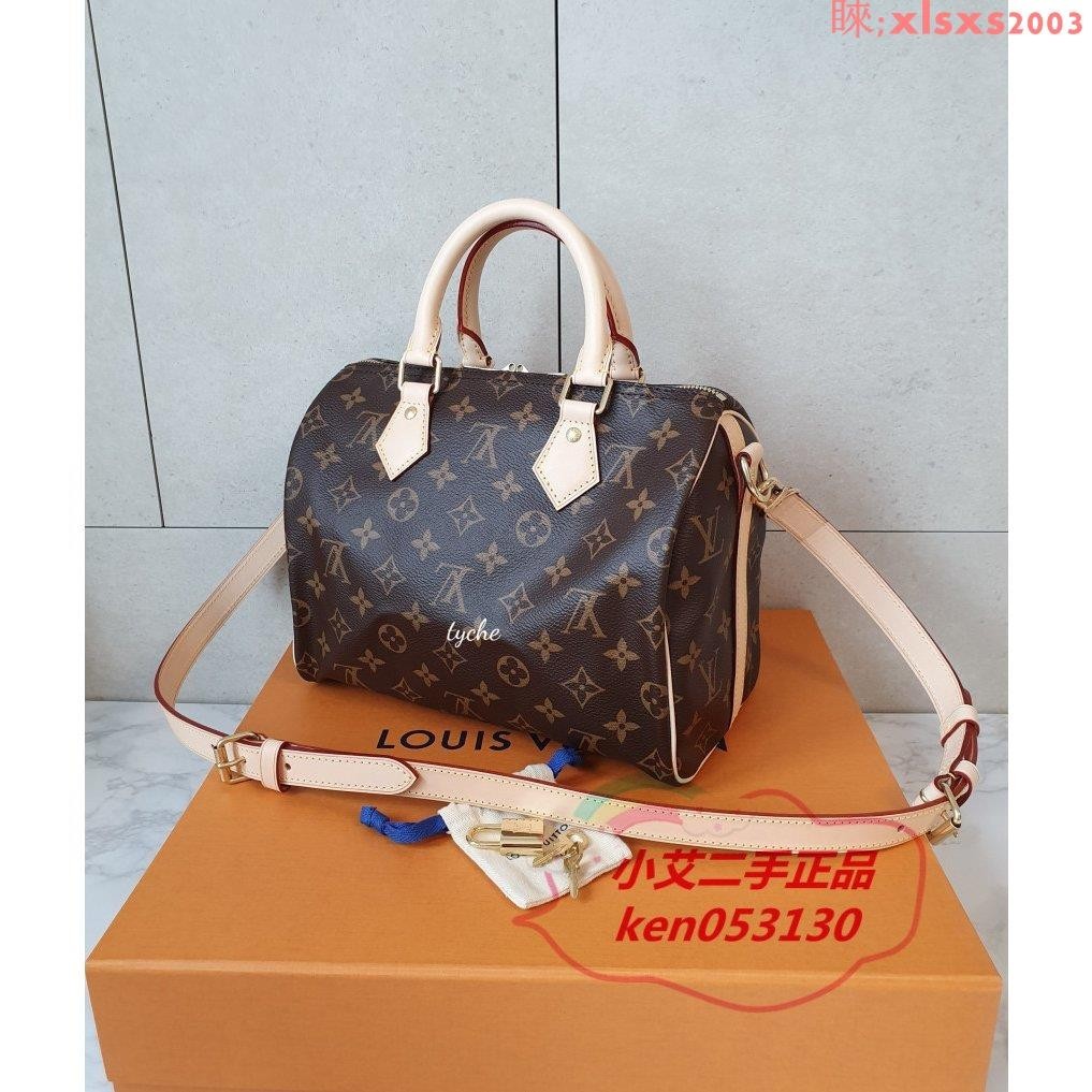 二手 LV 路易威登 M41113 Bandoulière Speedy 25 背帶款 波士頓 枕頭包 手提包