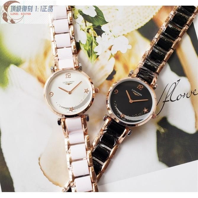 高端 瑞士浪琴小錶盤潮流女錶玫瑰金流行手錶石英手錶機械手錶女錶日系手錶韓版手錶女生手錶