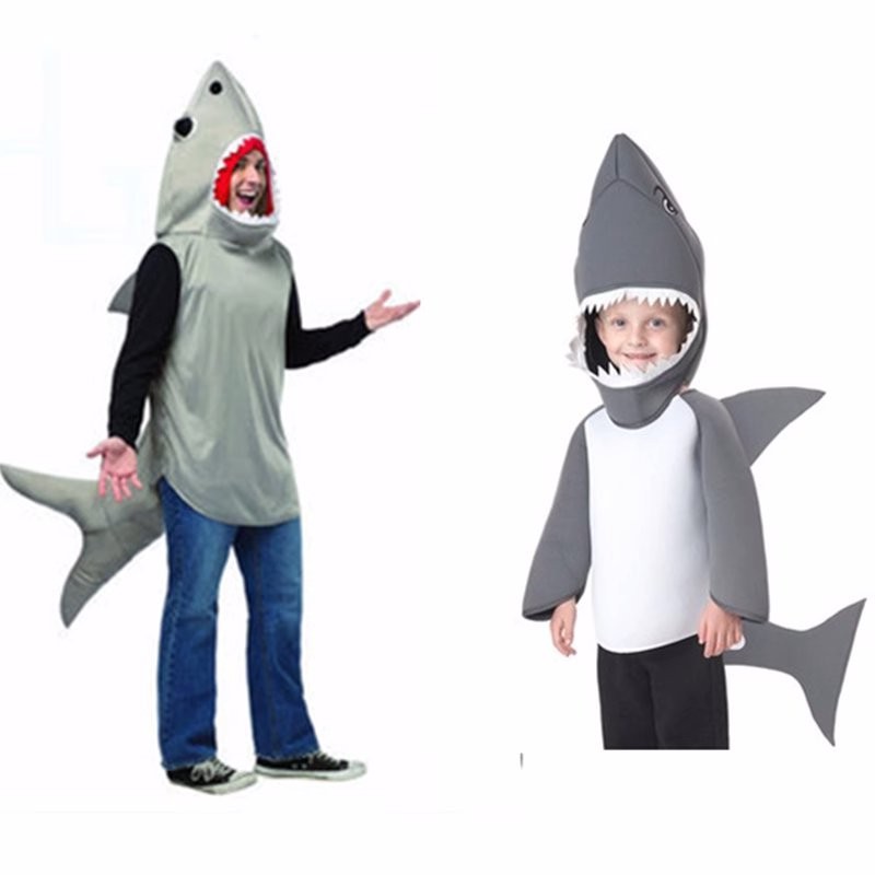 成人動物衣 服卡通人偶鯊魚cos服鯊魚服裝演出 服海底世界角色扮演 YYFI