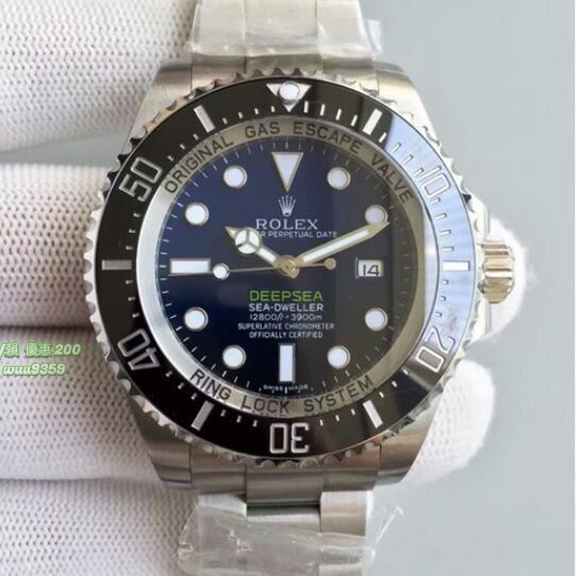 店長實拍 勞力士 Rolex 鬼王 藍錶 漸變藍鬼王 全黑鬼王海使型 m116660-98210 夜光潛水手錶 自動機械