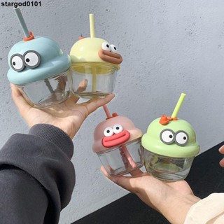 水杯ins 小眾🎈 ins迷你水杯玻璃杯小奶杯便攜咖啡牛奶高顏值胖胖可愛吸管有蓋