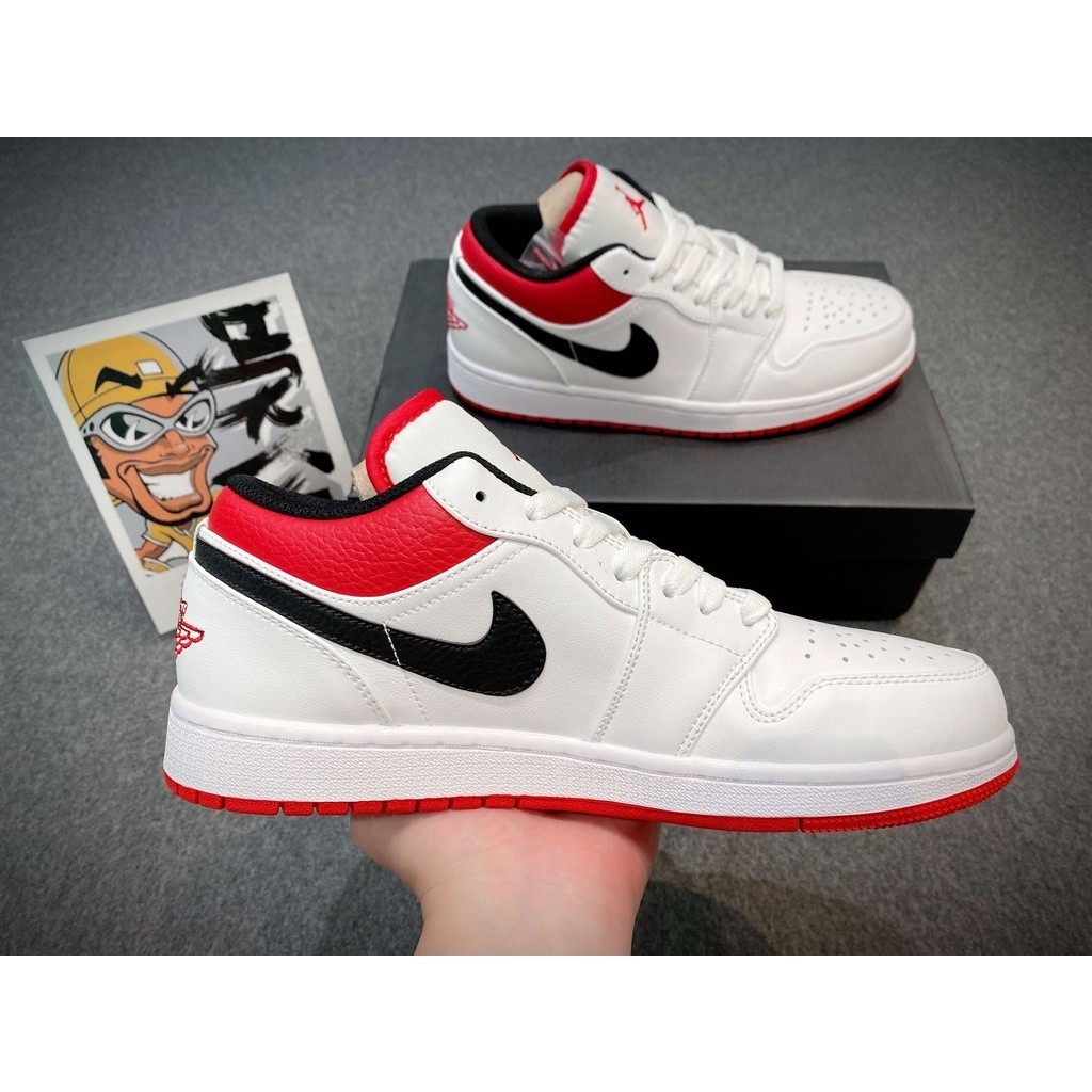 NIKE Air Jordan 1 Low AJ1 白紅 白黑 芝加哥 低筒 籃球鞋 553558-118