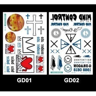 GD權志龍同款SC-729左右 【WAWA TATTOO】防水紋身貼紙微刺青貼紙