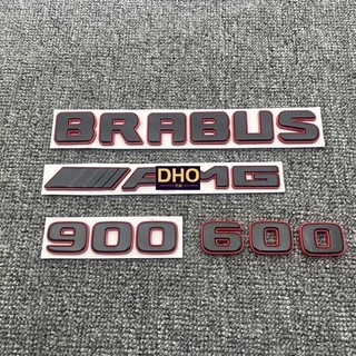 適用於賓士 新G級車標 G900 速博 BRABUS 改裝標誌 巴博斯字標 600 AMG 黑紅 個性車標 排量標 尾標