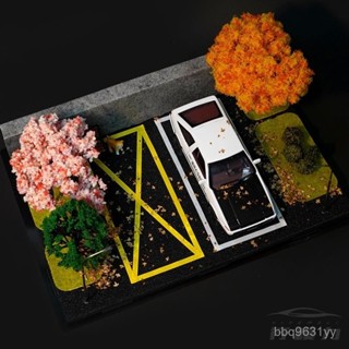 手工模型 DIY模型 微縮模型 車模模型 場景模型 模擬模型 戶外模型 汽車模型收納 停車場景 展示擺件 沙盤收藏 QW