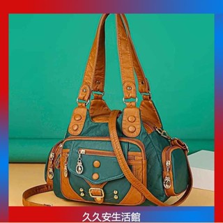 新品上市 韓版真皮質感波士頓包大容量百搭女單肩手提包軟皮單肩斜挎大包日韓潮流休閒斜挎包通勤外出手提斜挎包韓國媽媽包側肩包